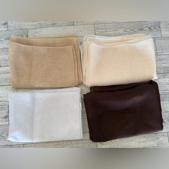 Set of 4 Polyester Sheer Scarves - Picture 1 of 11